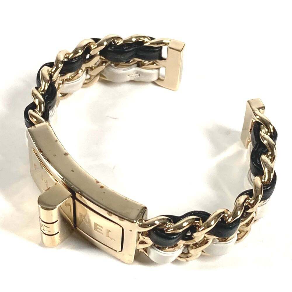 CHANEL Black Leather Logo Charm Bracelet - Picture 7 of 8